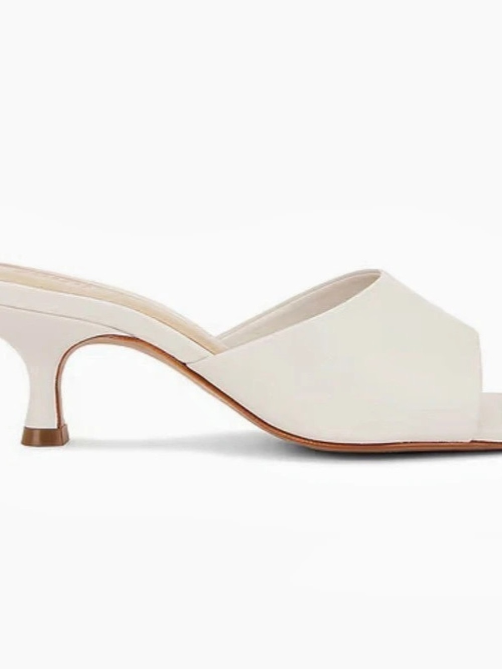 SCHUTZ Dethalia Slide Heel White Heeled Mules